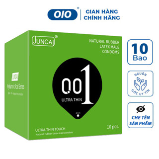 Bao cao su 001 JUNCAI Ultrathin Touch siêu mỏng 0.01mm nhiều gel cấp ẩm bôi trơn kéo dài quan hệ