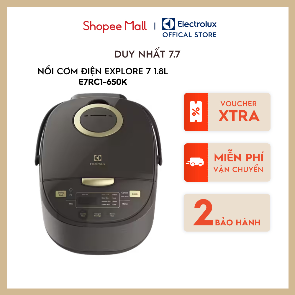 Nồi cơm điện Electrolux Explore 7 E7RC1-650K - Nhiều chương trình nấu đa dạng, chương trình nấu cài đặt sẵn tiện dụng