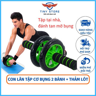 Con lăn tập bụng 2 bánh giảm mỡ bụng tập tại nhà