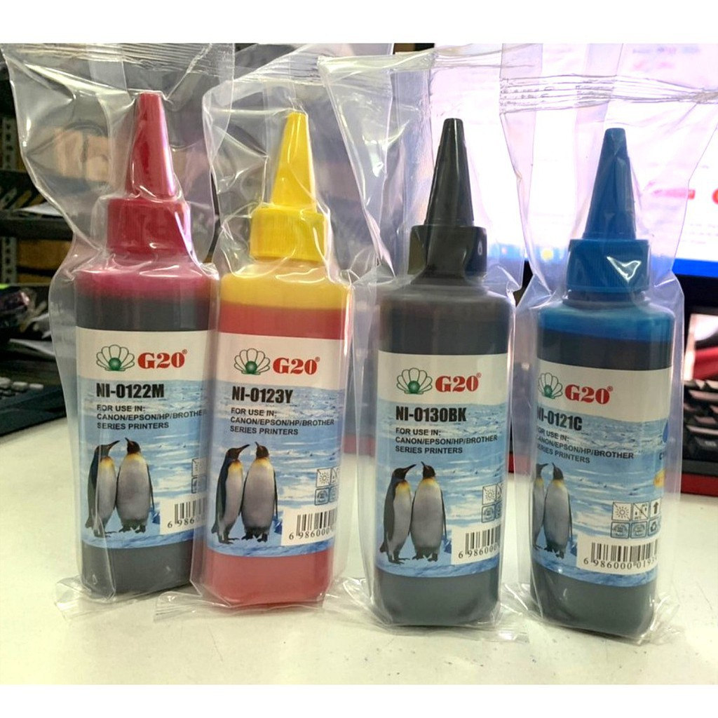 Mực in phun màu G20  DÙNG CHO  EPSON | CANON |HP | BROTHER - Dung tích : 100 ml