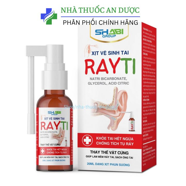 Xịt vệ sinh tai Rayti lọ 20ml