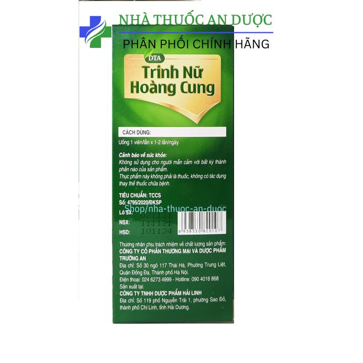 Viên uống Trinh Nữ Hoàng Cung xanh BLGUSA hộp 50 viên