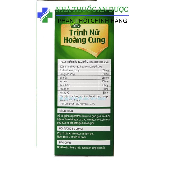 Viên uống Trinh Nữ Hoàng Cung xanh BLGUSA hộp 50 viên