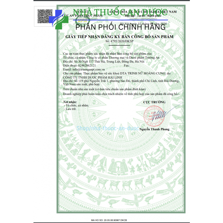 Viên uống Trinh Nữ Hoàng Cung xanh BLGUSA hộp 50 viên