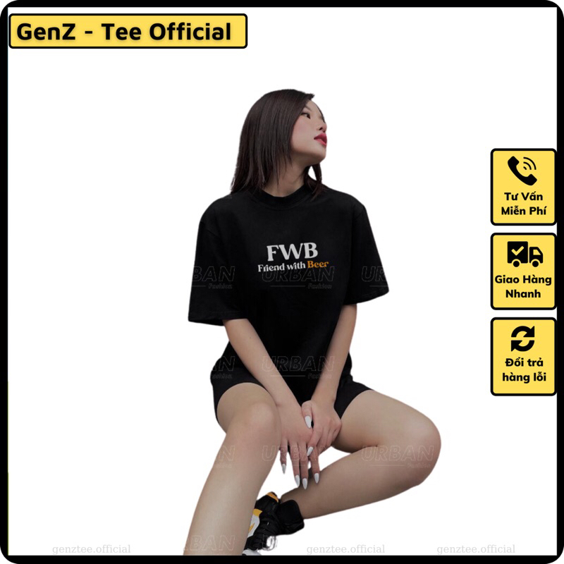 Áo FWB Friend With Beer mặc phong cách trẻ trung, nam nữ mặc form cực đẹp