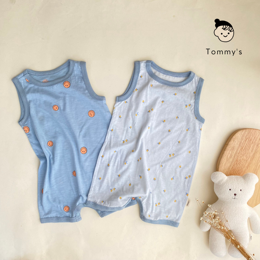 Body Đùi Sát Nách Bé Trai Bé Gái 0-24 tháng Thun Cotton Xuất Dư Hàn  Mềm Mát Tommy House