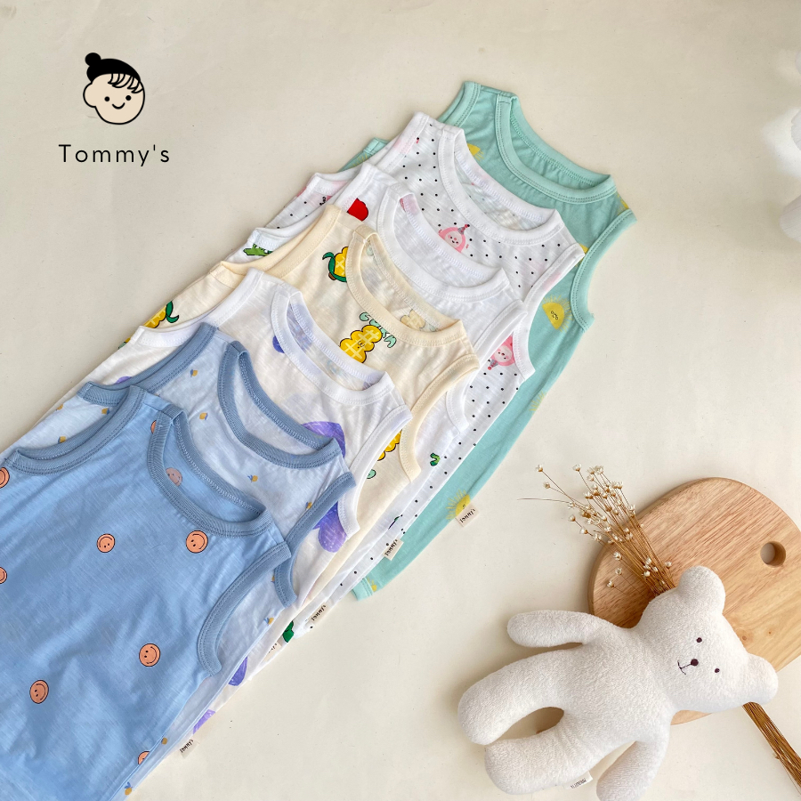 Body Đùi Sát Nách Bé Trai Bé Gái 0-24 tháng Thun Cotton Xuất Dư Hàn  Mềm Mát Tommy House