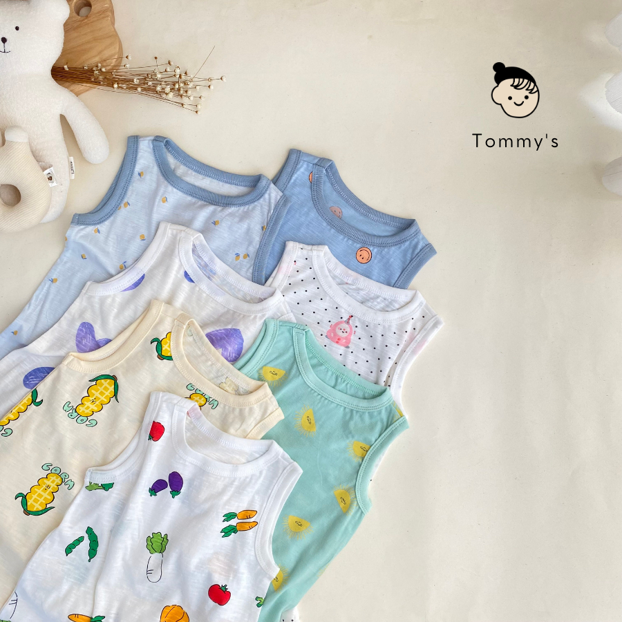 Body Đùi Sát Nách Bé Trai Bé Gái 0-24 tháng Thun Cotton Xuất Dư Hàn  Mềm Mát Tommy House