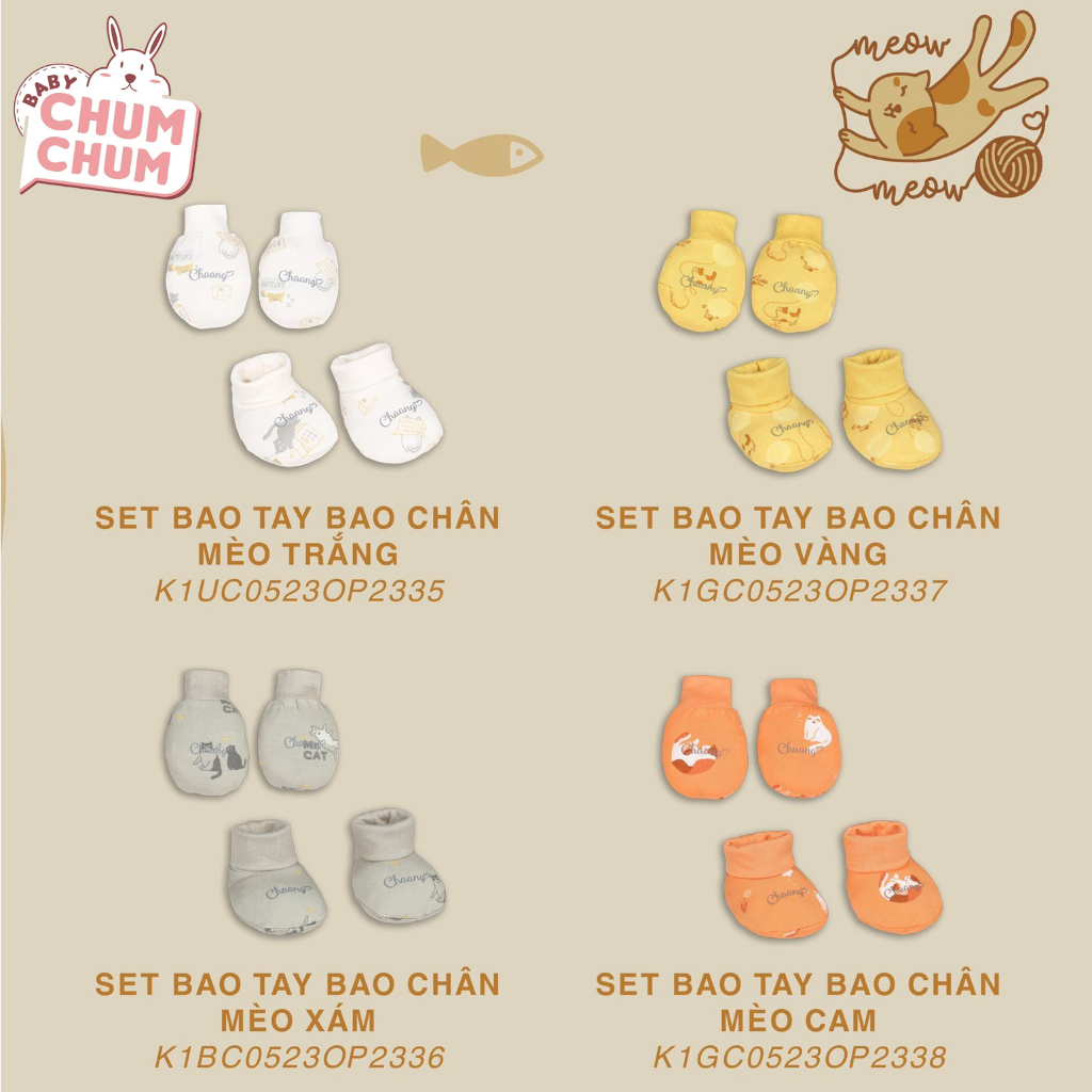 Set Bao Tay Bao Chân Mèo CHAANG AW23D8