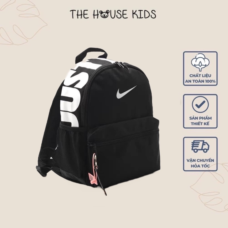 Balo đi học trẻ em màu đen, balo hoạ tiết cho bé mẫu giáo mầm non hàng loại 1 THE HOUSE KIDS