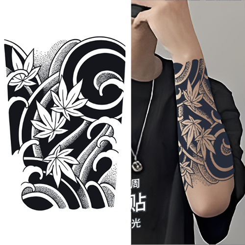 Hình xăm nửa tay nhật cổ 15 ngày