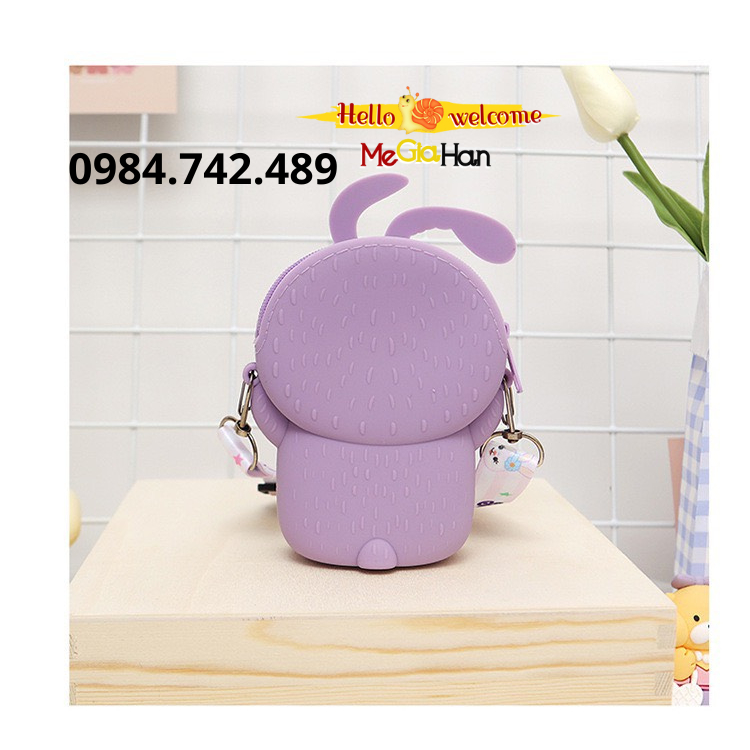 Túi  Cho Bé Gái,Túi Đeo Chéo Cho Bé Gái Chất Liệu Silicon Nhân Vật Hoạt Hình Dễ Thương Dành Cho Bé