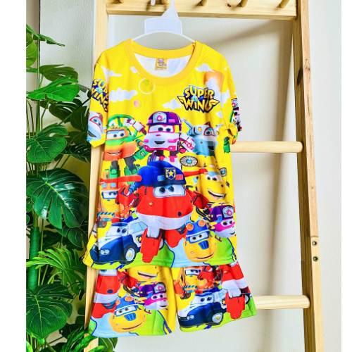 Quần áo bé trai- quần áo 3d có hình đội bay siêu đẳng size 12kg đến 26kg