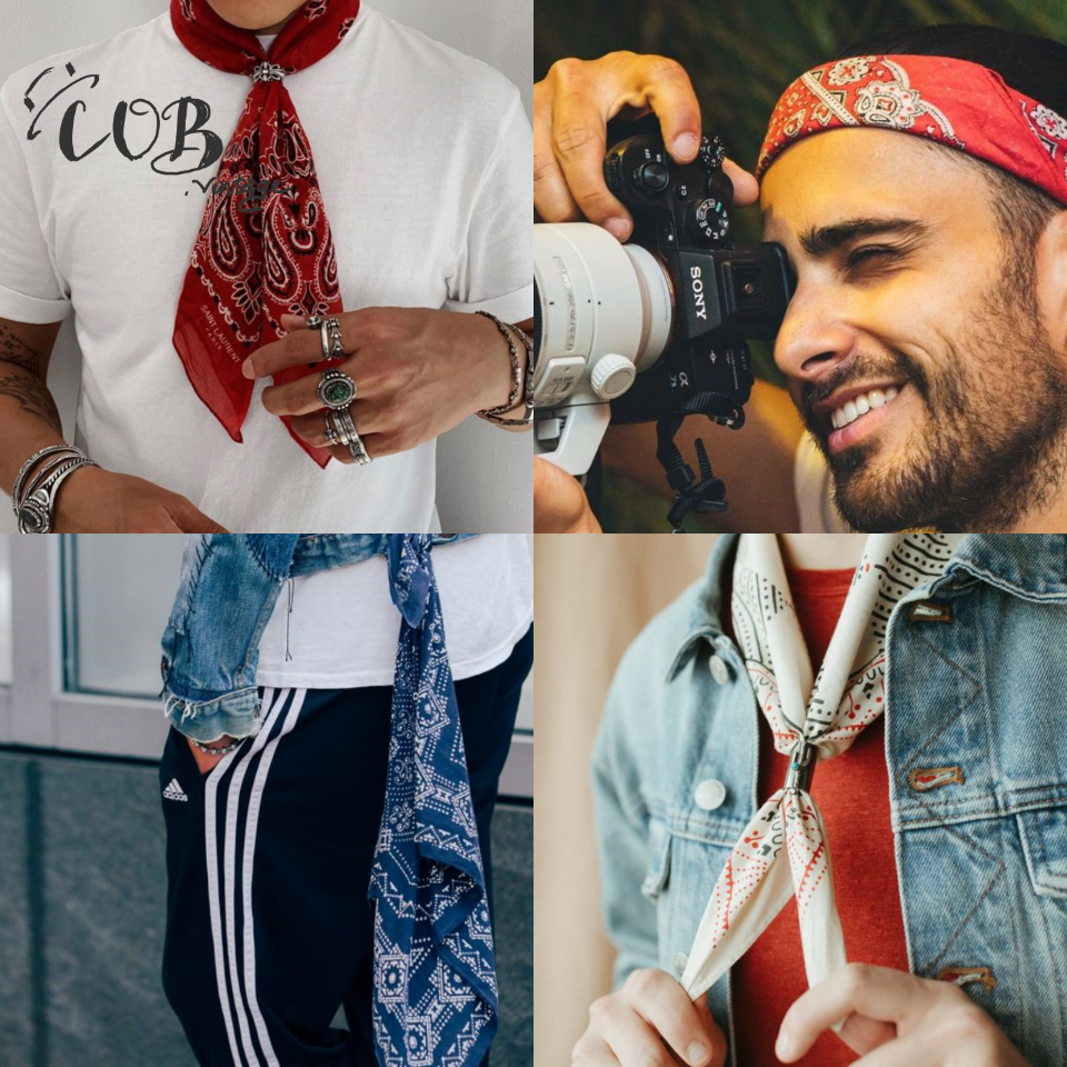 Khăn bandana, khăn mùi xoa,pocket square style,vintage, công sở Nhật,Hàn - secondhand -COB.vintage