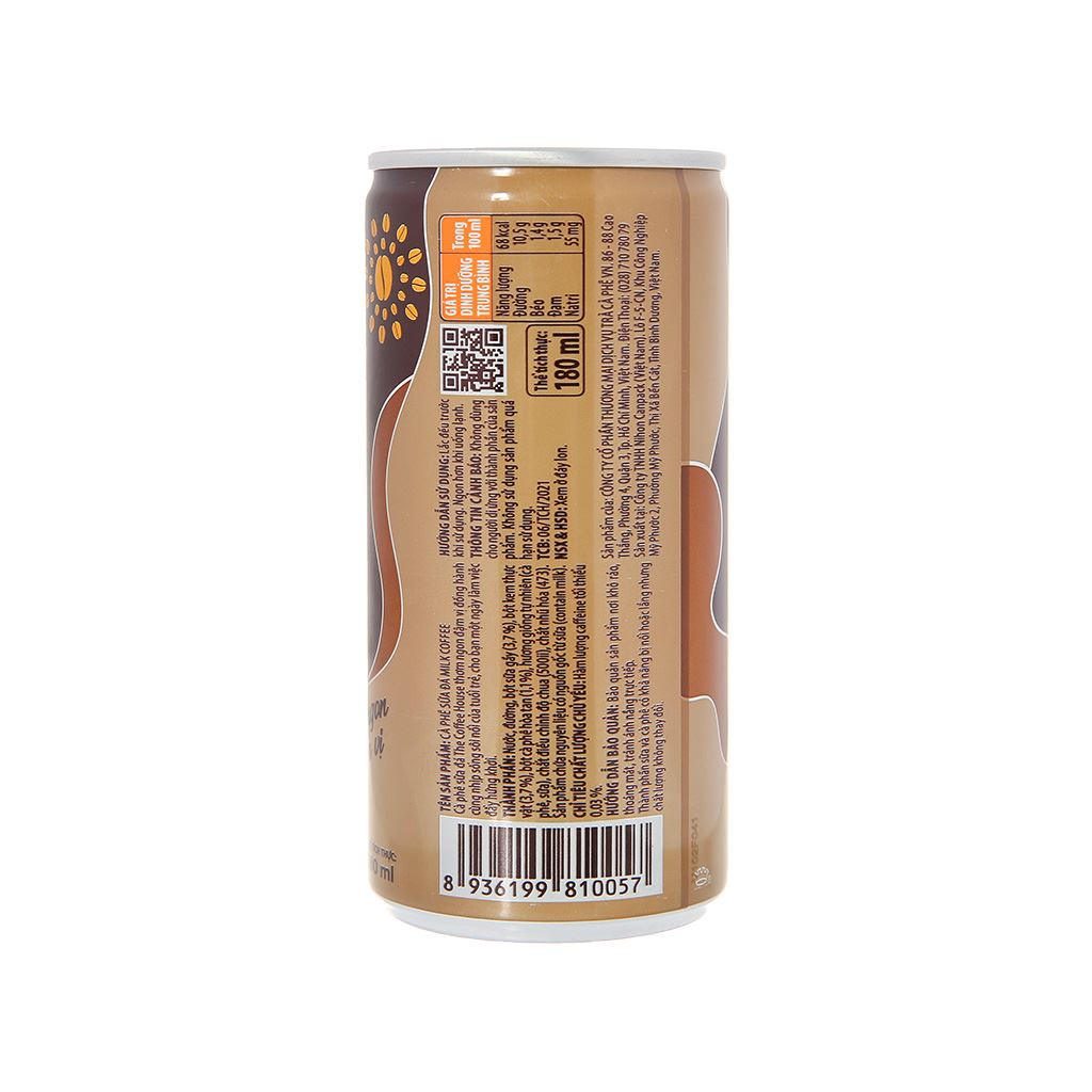 Thùng 24 lon cà phê sữa THE COFFEE HOUSE sữa đá 240ml / Lốc 6 lon cà phê sữa THE COFFEE HOUSE sữa đá 240ml