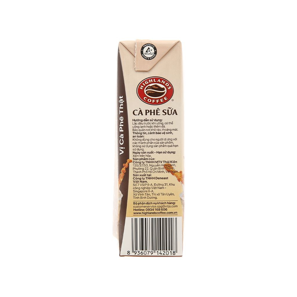 Thùng 48 hộp cà phê sữa HIGHLANDS 180ml / Combo 12 hộp cà phê sữa HIGHLANDS 180ml