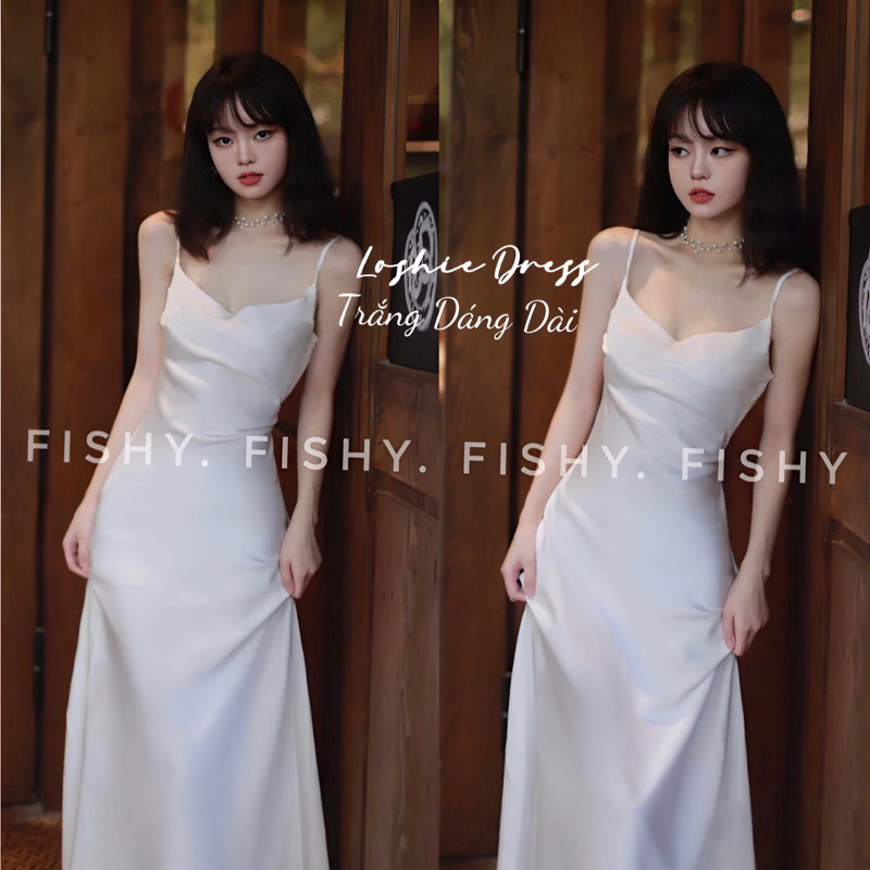 (ẢNH THẬT+THIẾT KẾ SỐ ĐO) Đầm Hai Dây Lụa Nữ Dáng Dài Ngắn Nhiều Màu Đơn Giatn Loshie Dress Dành Cho Nữ DB. FISHY | BigBuy360 - bigbuy360.vn