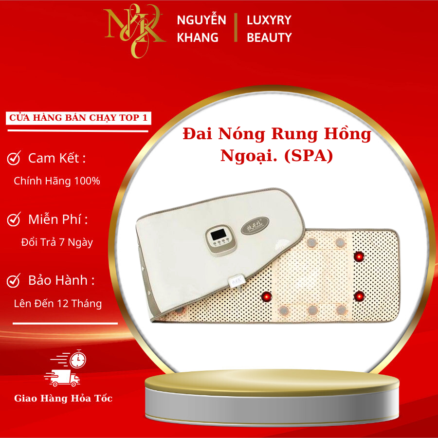 Đai quấn nóng rung massage giảm béo hồng ngoại Fuyuan cao cấp.