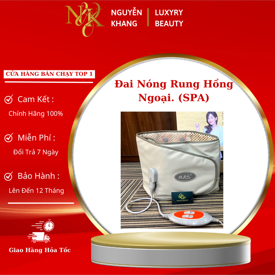 Đai quấn nóng rung massage giảm béo hồng ngoại Fuyuan cao cấp.