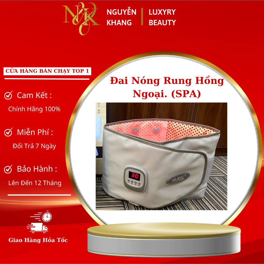 Đai quấn nóng rung massage giảm béo hồng ngoại Fuyuan cao cấp.