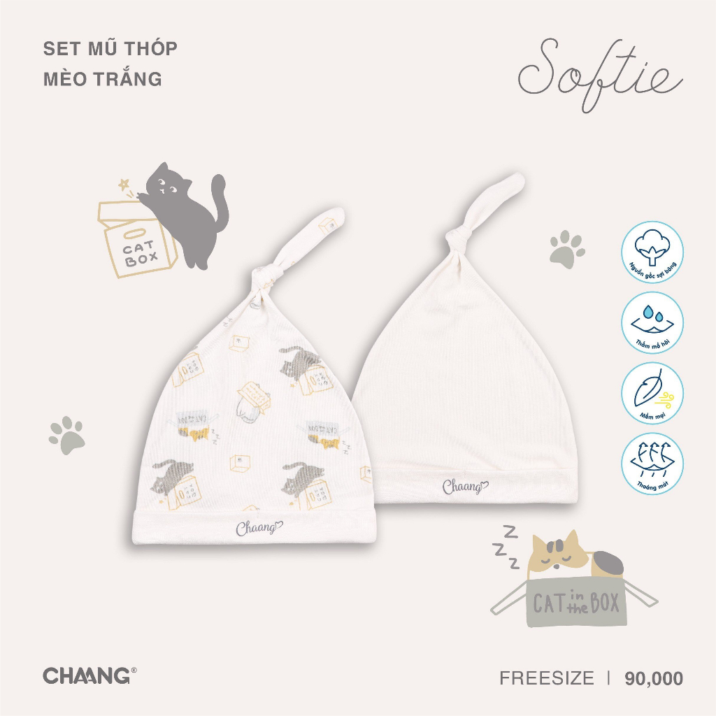 Set Mũ Thóp Mèo CHAANG AW23D8
