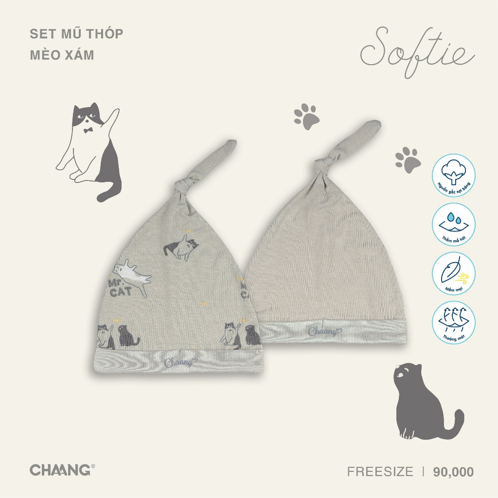 Set Mũ Thóp Mèo CHAANG AW23D8