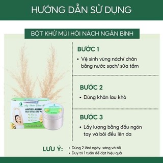 Bột thảo mộc khử mùi hôi nách - hôi chân - giảm mồ hôi - giảm thâm
