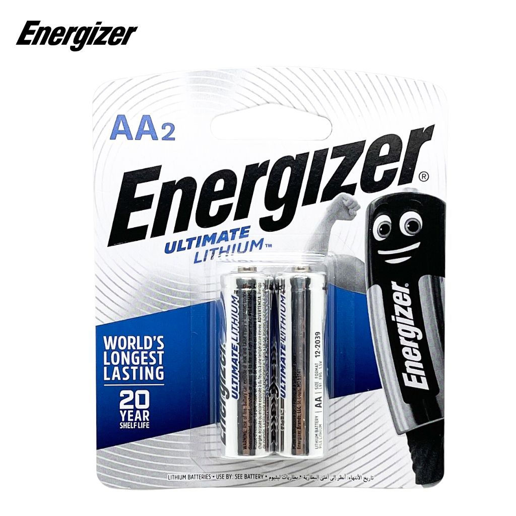 Vỉ 2 Viên Pin AA 1,5V ENERGIZER ULTIMATE Lithium LR91 Hàng chính Hãng