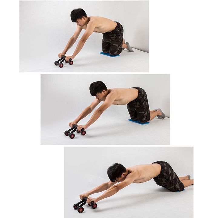 Con lăn tập cơ bụng 4 bánh xe - tiện dụng, hiệu quả