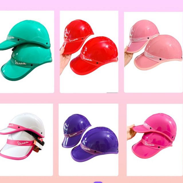 Mũ bảo hiểm Vespa viền da lưỡi trai