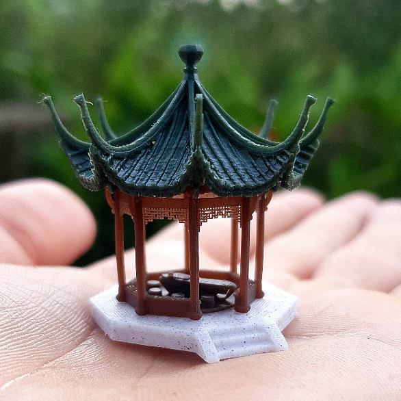 Mô hình kiến trúc Trung Hoa: Tiểu đình -VDS0182- Sưu tầm,trang trí tiểu cảnh,bán cạn,terrarium,non bộ,bonsai