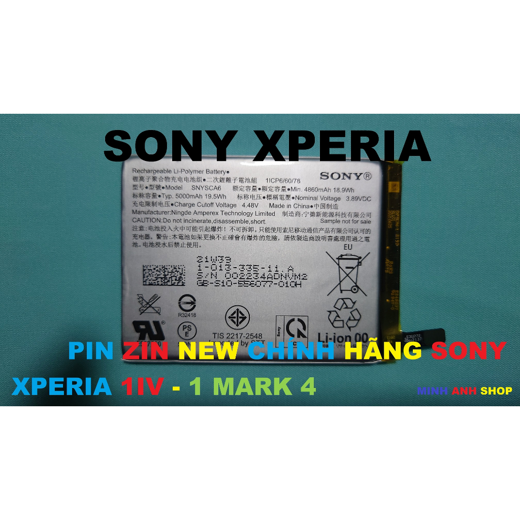 PIN ZIN NEW CHÍNH HÃNG CHO SONY XPERIA 1IV  : XQ-CT44 ; XQ-CT54 ; XQ-CT62 ; XQ-CT72 ; SO-51C ; SOG06 ; A201SO
