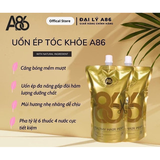 Thuốc duỗi tóc uốn tóc A86 vàng hương thơm Socola cho Salon dung tích 1000ml