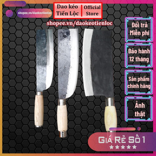 Bộ dao bếp chặt xương bò rèn thủ công từ nhíp ô tô
