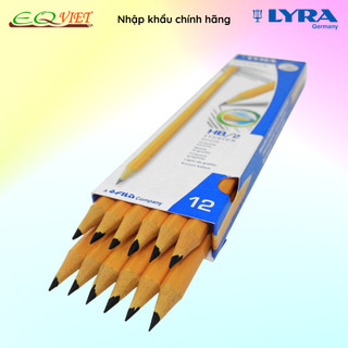 Bút chì đen nhập khẩu Đức LYRA Studium HB/2 - Hộp 12 chiếc có tẩy