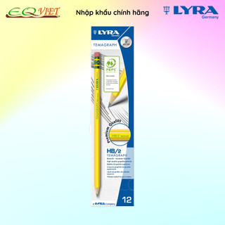Bút chì đen LYRA Temagraph 2B/0 nhập khẩu tại Đức 1140102