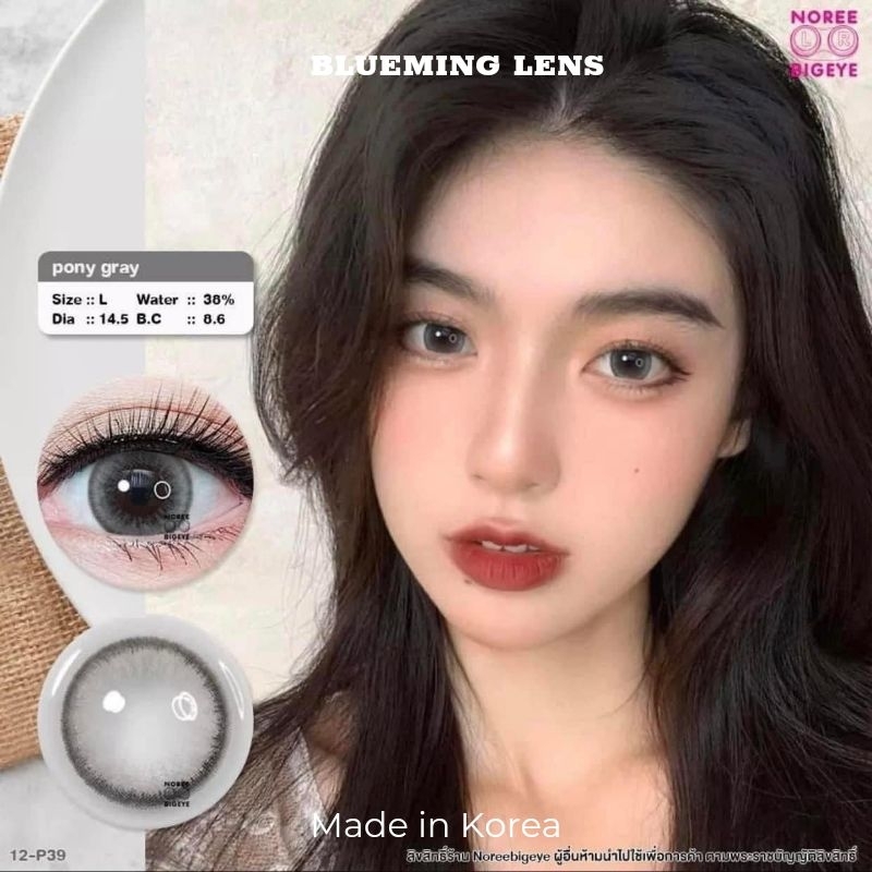 Lens Gray kính áp tròng xám tây Pony 14.5mm giãn to (0-6.5 độ)