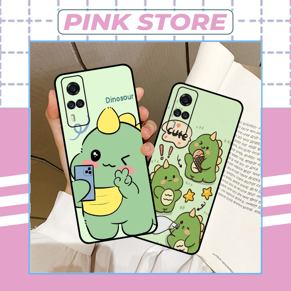 Ốp Vivo Y51 2020 / Y51s / Y72 5G / Y53s in hình khủng long xanh ,gấu hồng dễ thương