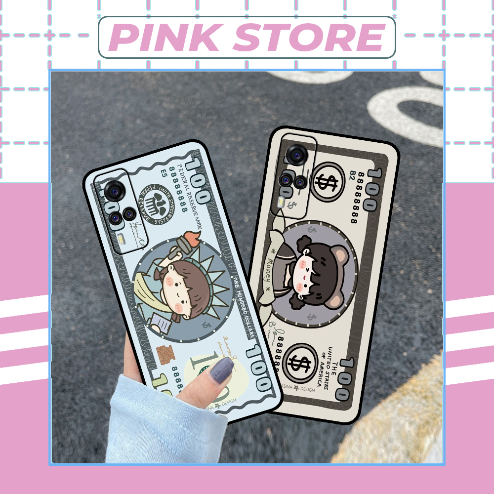 Ốp Vivo Y51 2020 / Y51s / Y72 5G / Y53s in hình khủng long xanh ,gấu hồng dễ thương