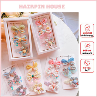 Kẹp tóc cho bé,Set kẹp tóc cho bé gái nhiều mẫu họa tiết dễ thương