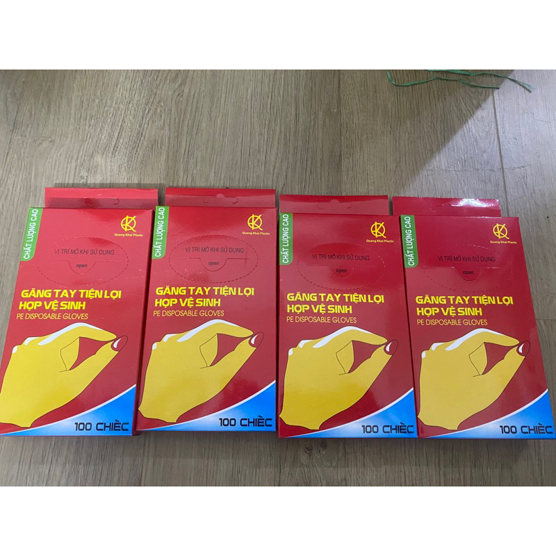 Găng tay nilong dùng 1 lần, hộp 100 chiếc