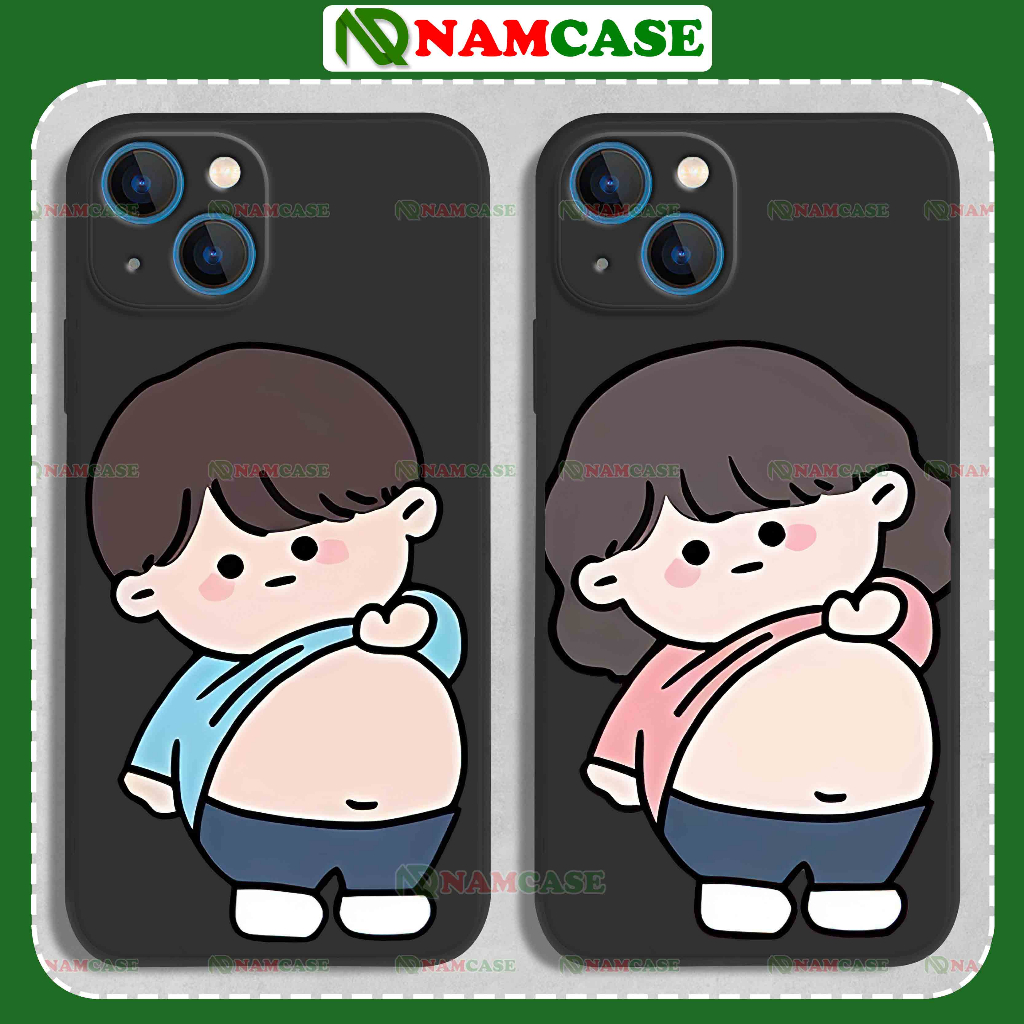 Ốp lưng iphone cặp đôi hoạt hình cute ngộ nghĩnh dễ thương đẹp độc lạ cho cho ip 6/6s/7/8/X/XS/11/12/13/14 Pro Plus Max