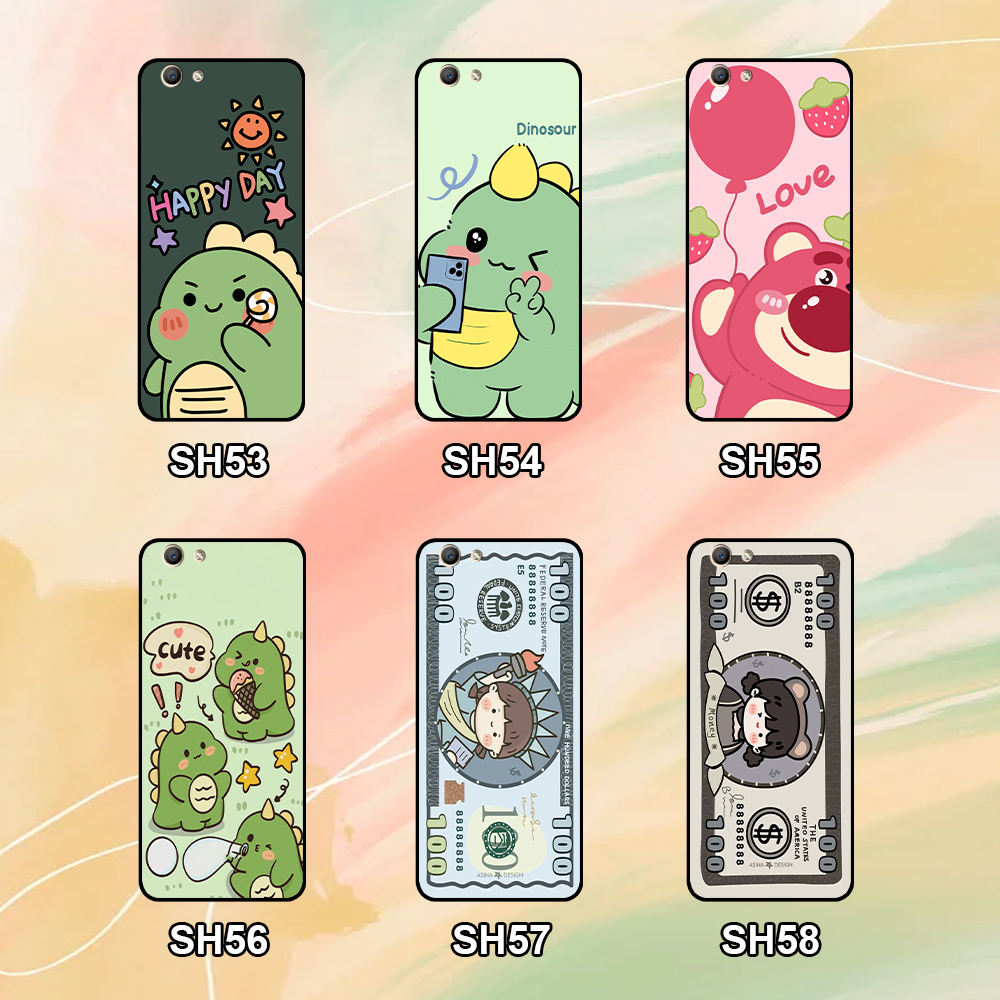 Ốp Oppo F1s / F3 / F3 Plus in hình khủng long xanh ,gấu hồng dễ thương