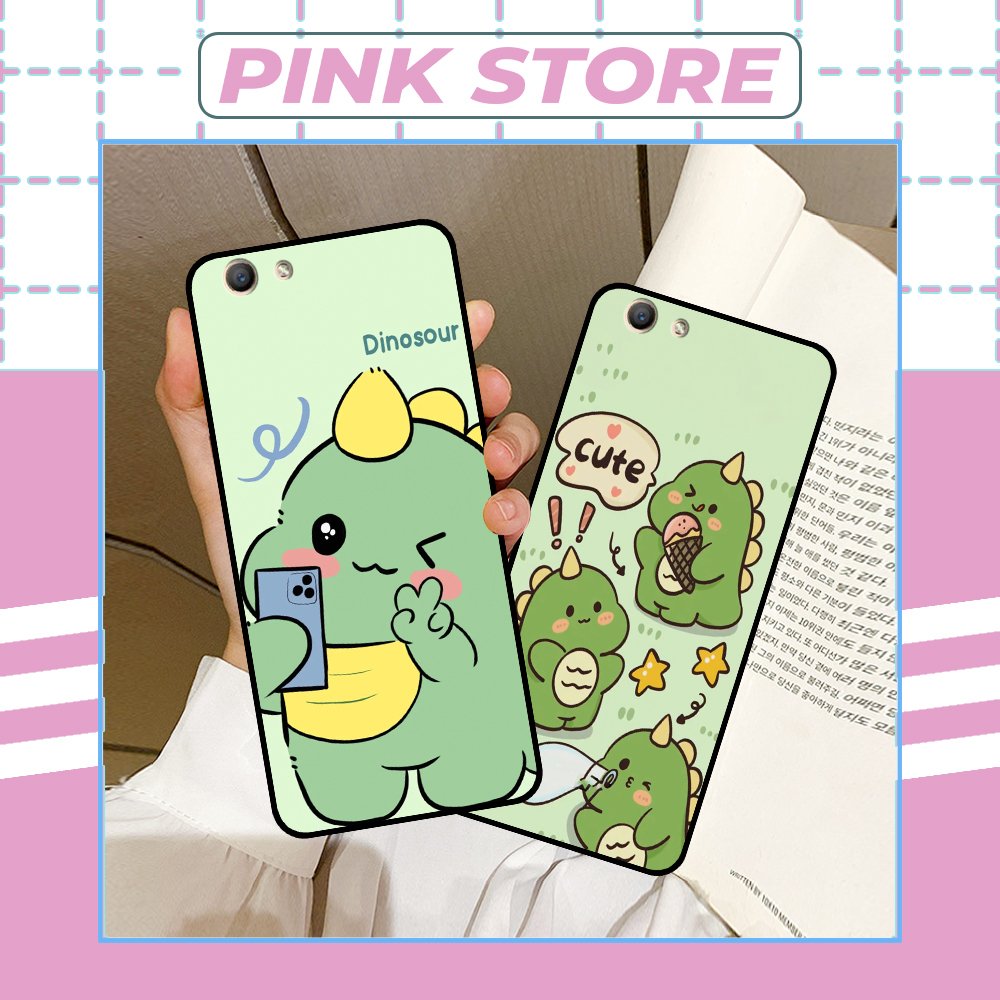 Ốp Oppo F1s / F3 / F3 Plus in hình khủng long xanh ,gấu hồng dễ thương