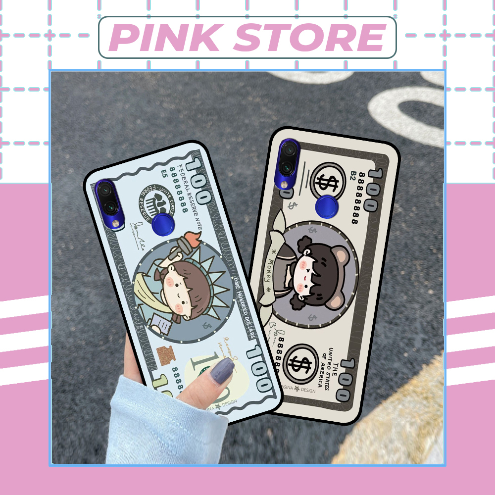 Ốp Xiaomi Redmi 7 / Redmi Note 7 / Redmi Note 7 Pro in hình khủng long xanh ,gấu hồng dễ thương