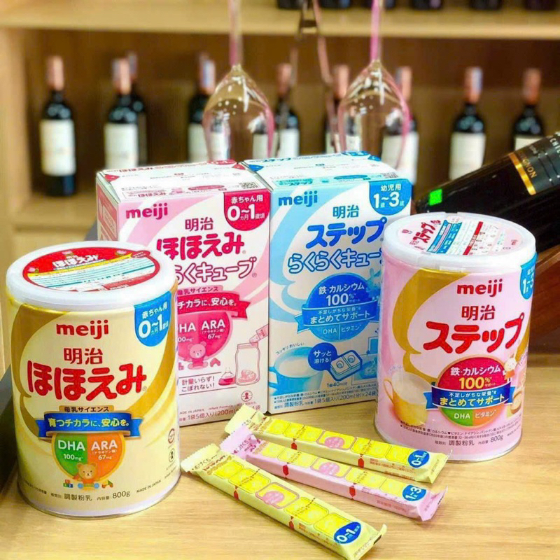 Sữa Meiji Thanh-Lon Đủ Số dành cho bé hộp 24 thanh