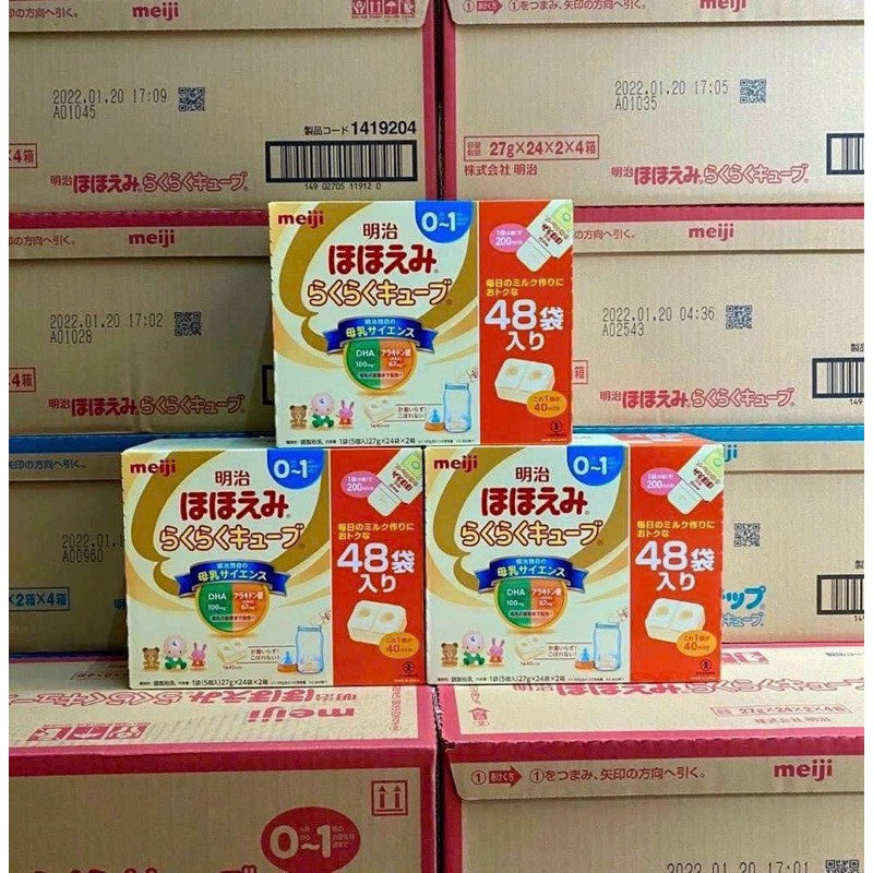 Sữa Meiji Thanh-Lon Đủ Số dành cho bé hộp 24 thanh