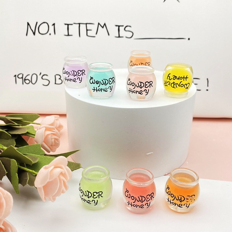 Charm phát sáng chai nước mini làm slime, đồ handmade, phụ kiện trang trí, phụ kiện búp bê