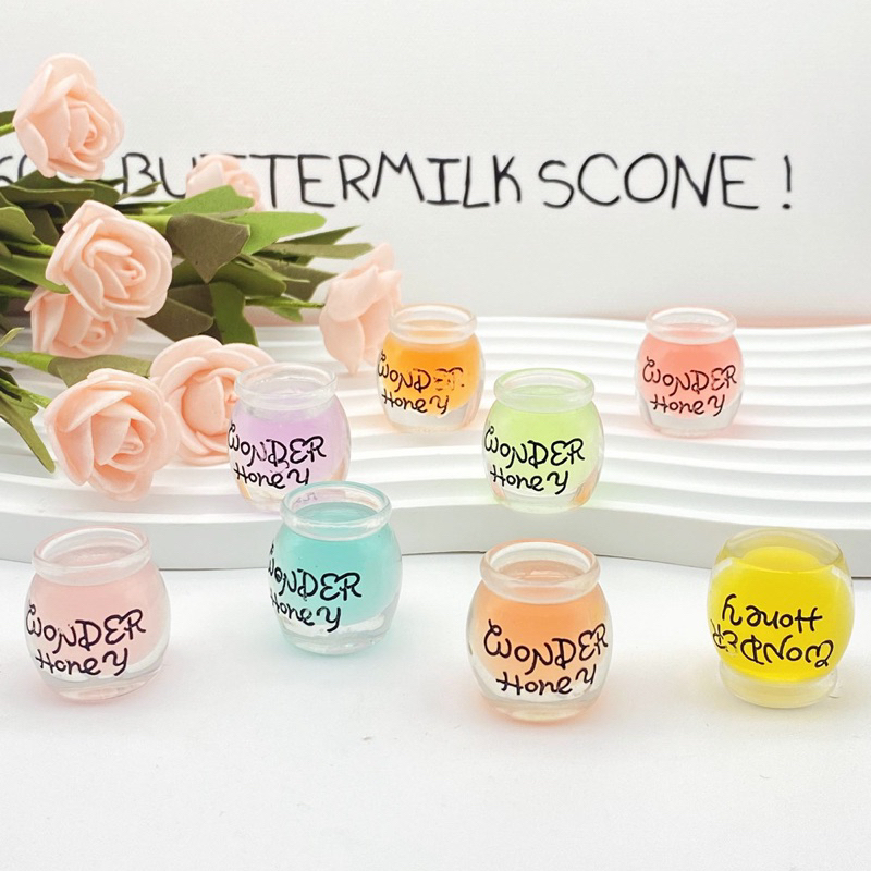 Charm phát sáng chai nước mini làm slime, đồ handmade, phụ kiện trang trí, phụ kiện búp bê