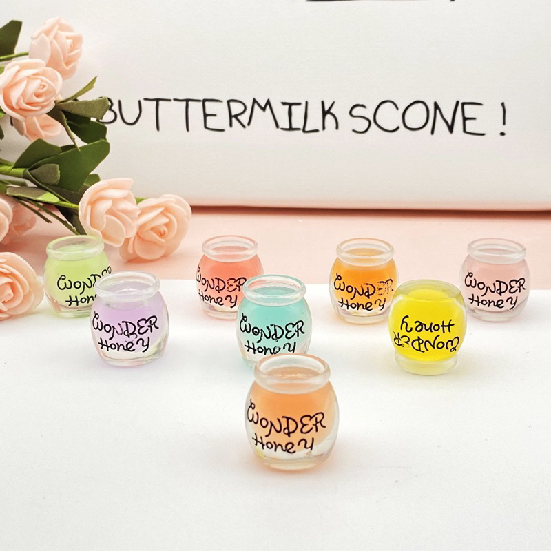 Charm phát sáng chai nước mini làm slime, đồ handmade, phụ kiện trang trí, phụ kiện búp bê